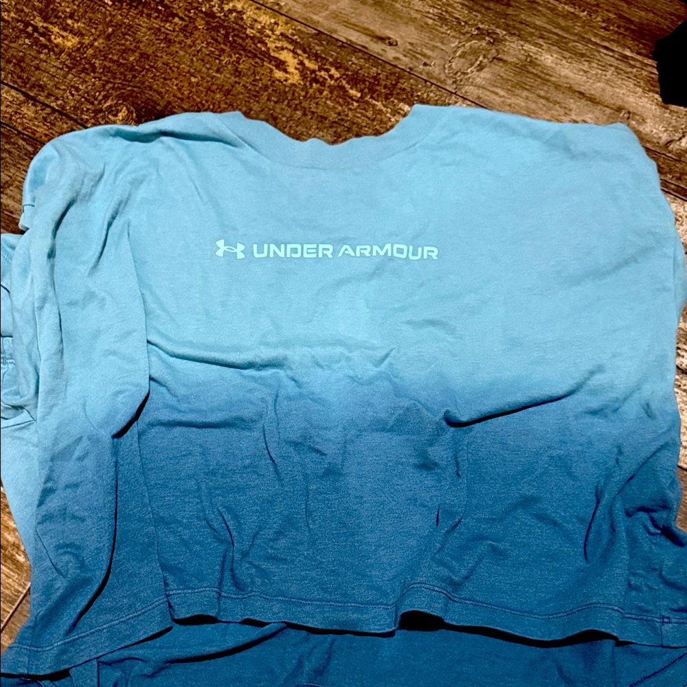 Under Armour Teal and Navy Ombre Tee